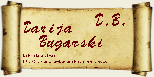 Darija Bugarski vizit kartica
